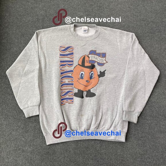 Vintage Style 90's Syracuse University Sweatshirt Syracuse Orange Football Shirt - Picture 1 of 2